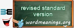 WordMeaning blackboard for revised standard version